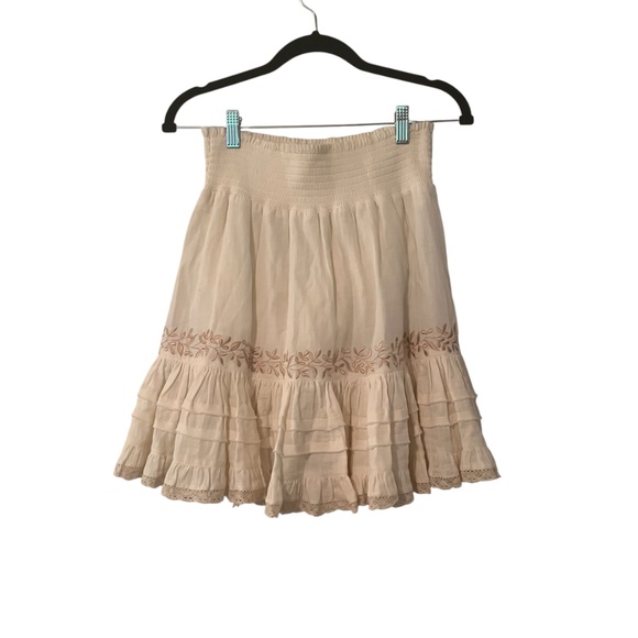 Secret Mission Women's Ivory Ruffle Skirt Size L - Picture 2 of 3